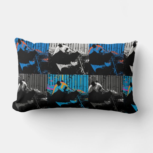 Coussin Rectangle Conception d'art moderne multi-panneaux d'ours Pan (Recto)