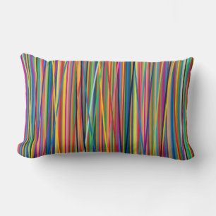 Coussin Rectangle Conception de bandes abstraites colorées