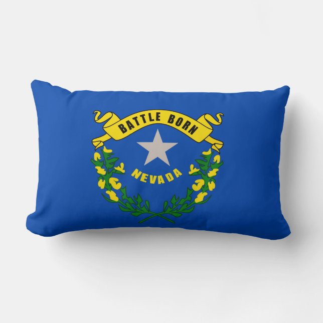 Coussin Rectangle Conception de drapeau d'état du Nevada (Recto)