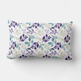 Coussin Rectangle Conception de feuilles aquarelles harmonieuses 