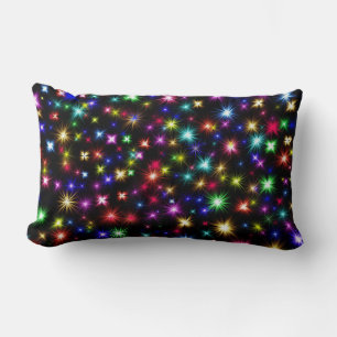 Coussin Rectangle Conception de feux d'artifice Étoiles Colorées