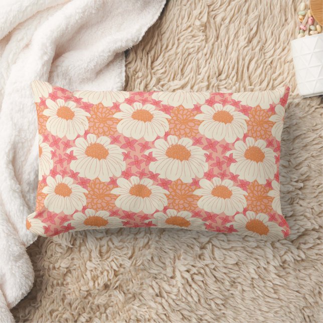 Coussin Rectangle conception de fleurs (Couverture)