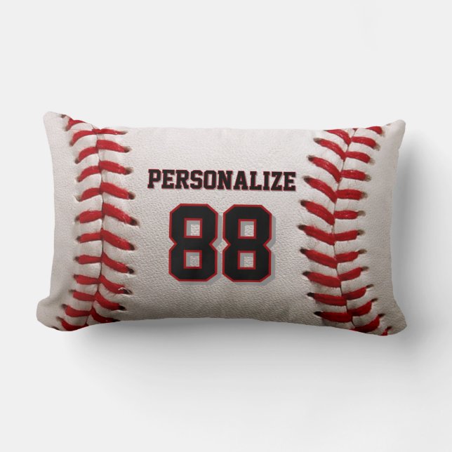 Coussin Rectangle Conception de joueur de baseball avec numéro de ma (Recto)