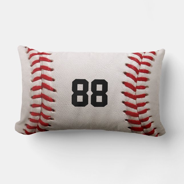 Coussin Rectangle Conception de joueur de baseball avec numéro de ma (Recto)