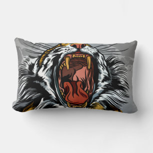 Coussin Rectangle Conception de l'année du tigre rugissant
