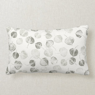 Coussin Rectangle Conception de Motifs en feuilles d'Aspen © Sandy L