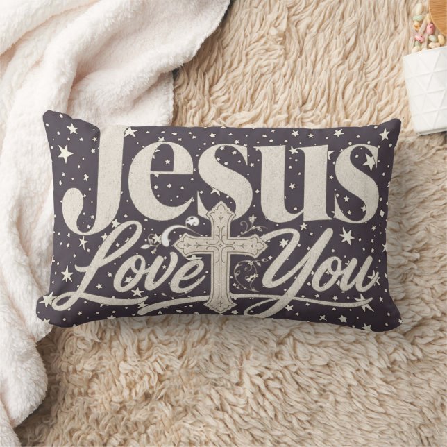 Coussin Rectangle Conception de sublimation chrétienne (Couverture)