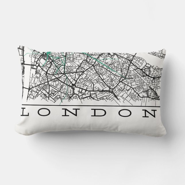 Coussin Rectangle Conception d'oreiller Londres (Recto)