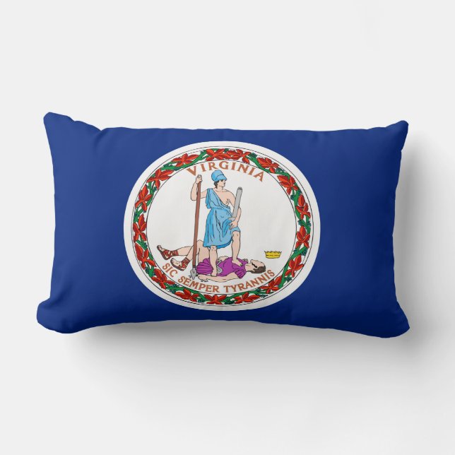 Coussin Rectangle Conception du drapeau de l'État de Virginie (Recto)