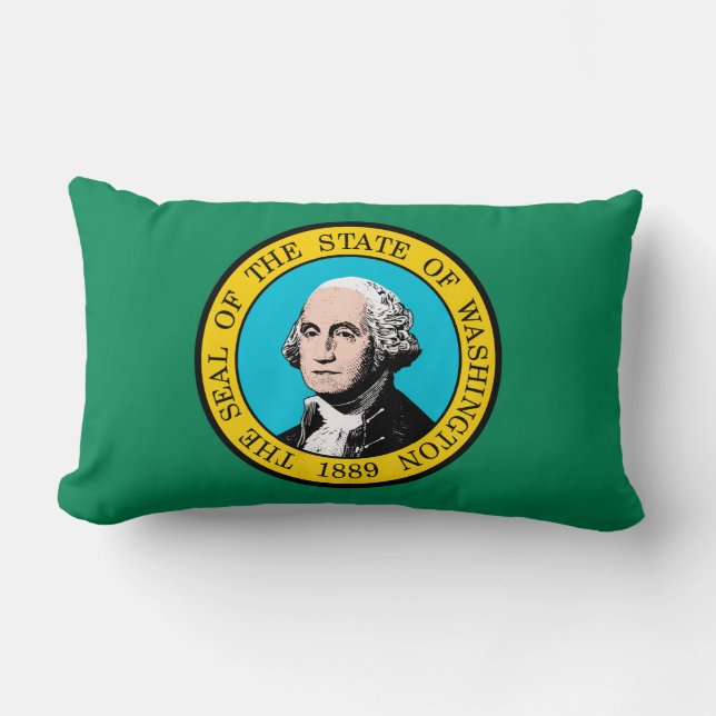Coussin Rectangle Conception du drapeau de l'État de Washington (Recto)
