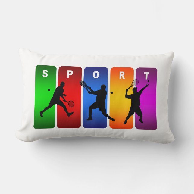 Coussin Rectangle Conception fraîche superbe de sport de tennis (Recto)