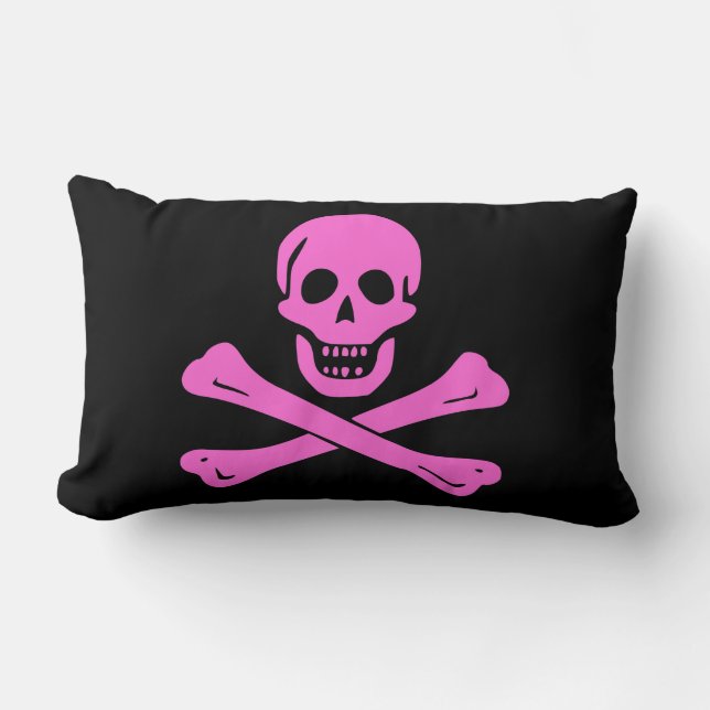 Coussin Rectangle Conception graphique de pirate rose vintage modern (Recto)