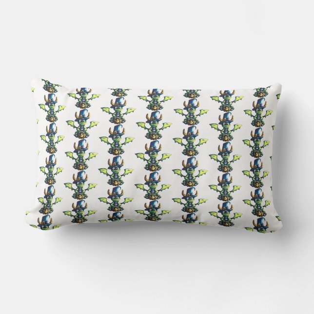 Coussin Rectangle Conception magique du dragon d'Halloween (Recto)