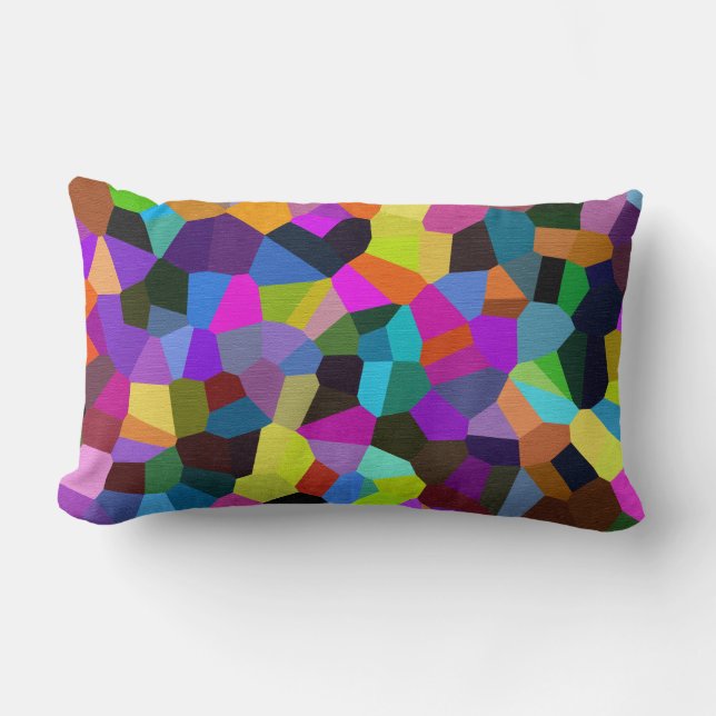 Coussin Rectangle Confetti dans les tons bijoux (Recto)