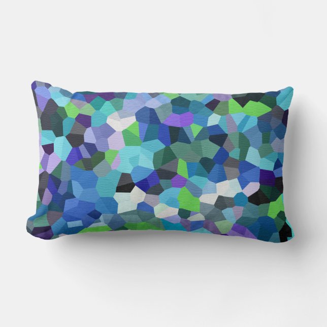 Coussin Rectangle Confettis Bleus Violets (Recto)
