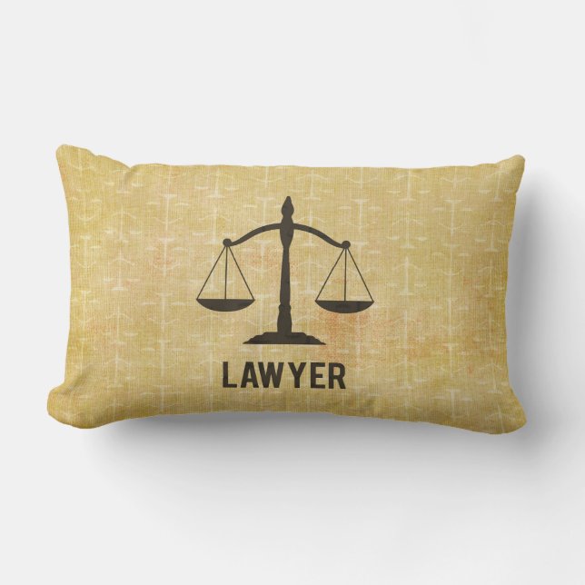 Coussin Rectangle Congrats d'études de droit Échelle de la justice (Recto)