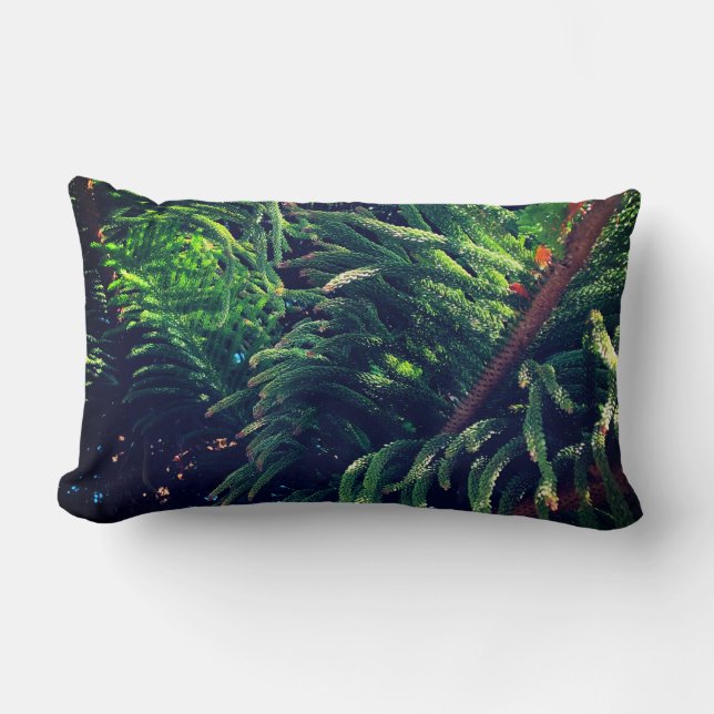 Coussin Rectangle conifère à feuillage persistant de pin (Recto)