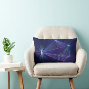 Coussin Rectangle Constellation, Art Fractal Abstrait Imaginaire