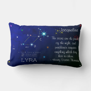 Coussin Rectangle Constellation de l'hémisphère Nord Lyra