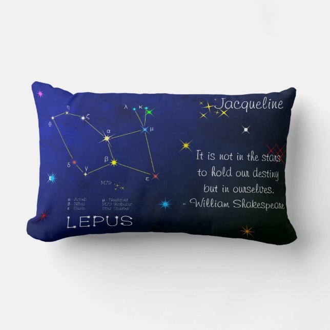 Coussin Rectangle Constellation de l'hémisphère sud (Recto)