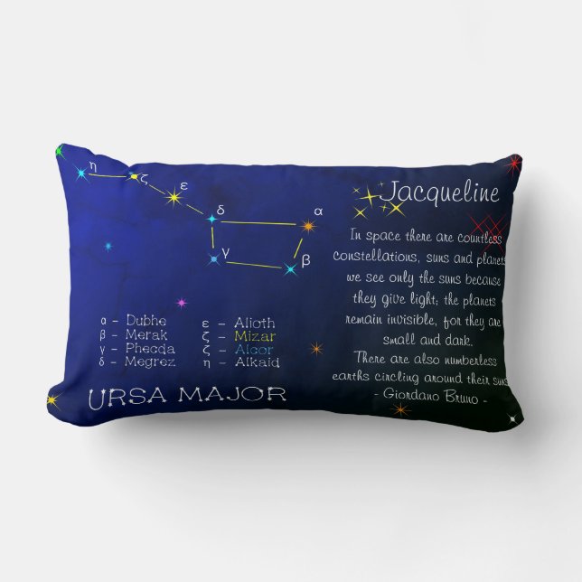 Coussin Rectangle Constellation Ursa major (Recto)