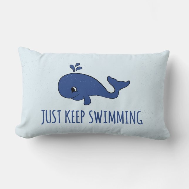 Coussin Rectangle Continuez À Nager De La Baleine (Recto)