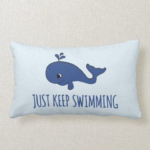 Coussin Rectangle Continuez À Nager De La Baleine