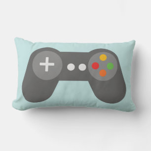 Coussin Rectangle Contrôleur de jeux vidéo bleu clair