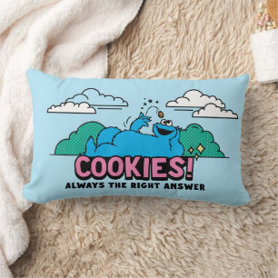 Coussin Rectangle Cookie Monster   Les cookies sont toujours la bonn