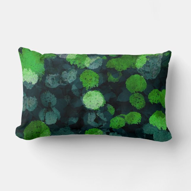 Coussin Rectangle Cool, art unique floral / fleuriste motif (Recto)