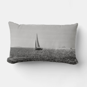 Coussin Rectangle Cool photo moderne bateau à voile en été