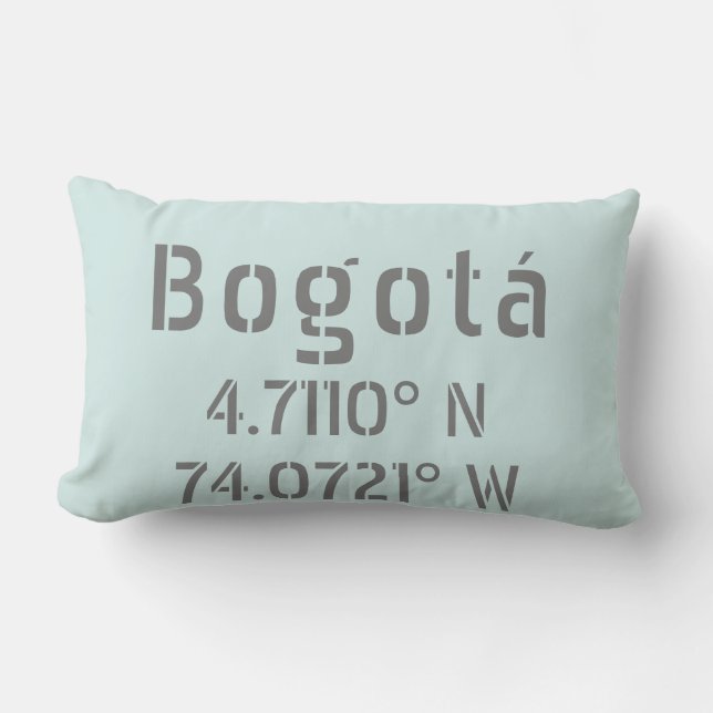 Coussin Rectangle Coordonnées de la latitude et de la longitude de B (Recto)