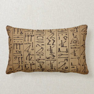 Coussin Rectangle Copie égyptienne vintage de papier de hiéroglyph