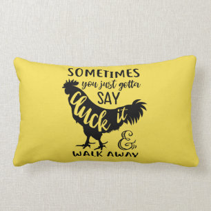 Coussin Rectangle Coq Jaune de l'éleveur de poulets cuits de l'aubie