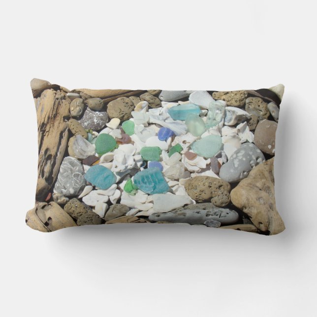 Coussin Rectangle Coquillages lombaires de plage de concepteur de (Recto)