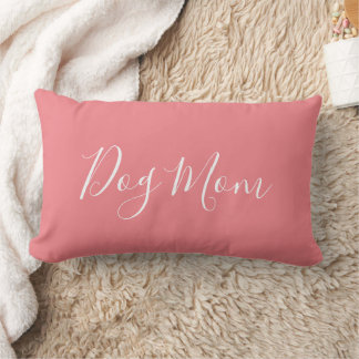 Coussin Rectangle Corail féminin moderne Script Chien Maman