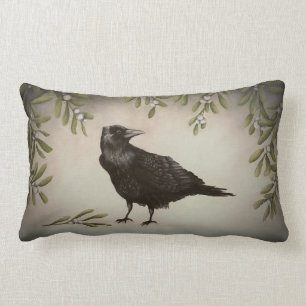Coussin Rectangle Corbeau de Mistletoe
