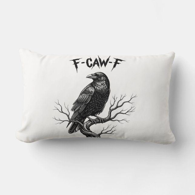 Coussin Rectangle Corbeau - F-Caw-F (Recto)
