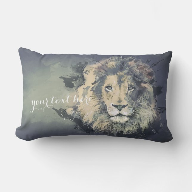 Coussin Rectangle COSMIC LION KING | Luminaire d'oreiller à jet de g (Recto)