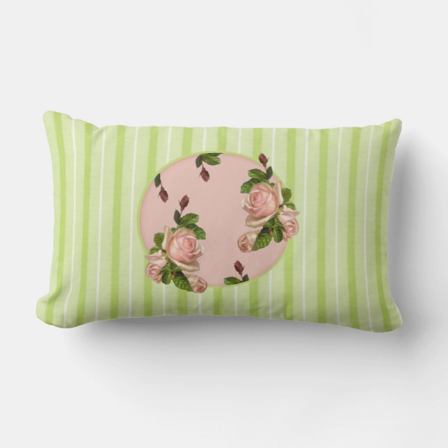 Coussin Rectangle Cottage Rose Jeu d'oreiller (Recto)