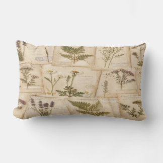 Coussin Rectangle Cottagecore Herbarium Pillow