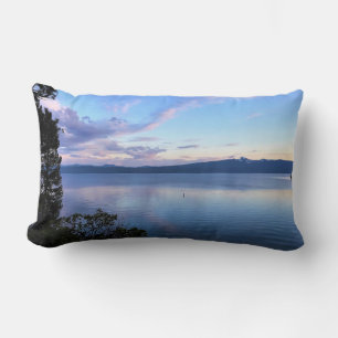 Coussin Rectangle Coucher de soleil au lac Crescent, OR