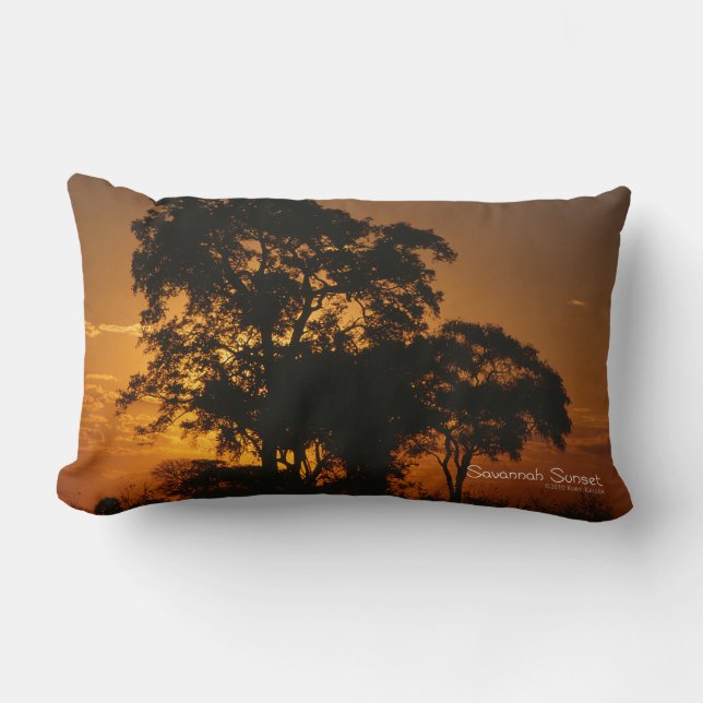 Coussin Rectangle Coucher de soleil de Savannah (Recto)