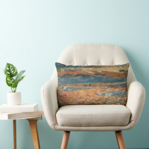 Coussin Rectangle Coucher de soleil en mer par Pierre Renoir, Art Vi