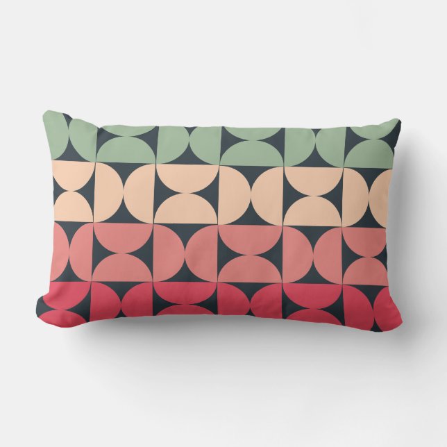 Coussin Rectangle Coucher de soleil moderne du milieu du siècle (Recto)