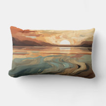 Coucher de soleil sur les montagnes et l'eau