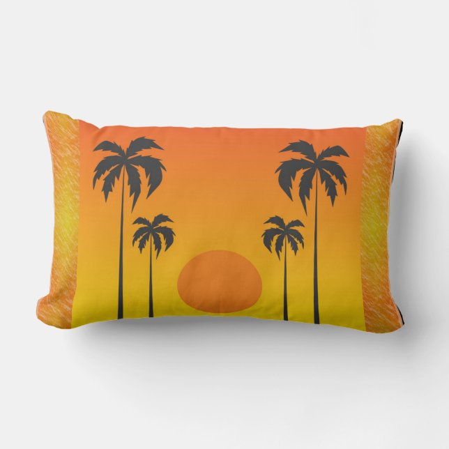 Coussin Rectangle Coucher du soleil (Recto)