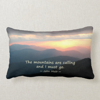 Coussin Rectangle Coucher du soleil dans le Smokies : Mtns sont
