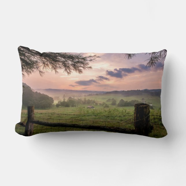Coussin Rectangle Coucher du soleil de la Virginie (Recto)