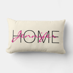 Coussin Rectangle Couleur latte cosmique monogramme maison